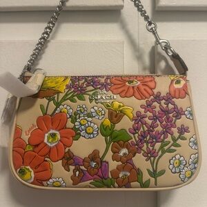 Coach Nolita 19 Floral Print with Orange and Purple Accents - NEW WITH TAGS!!